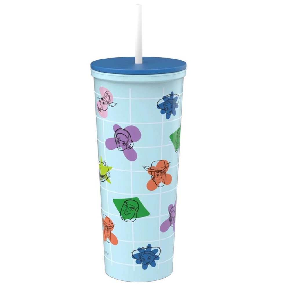 Toy Story 24 oz Tumbler with Blue Lid and Straw, New - Picture 3 of 11